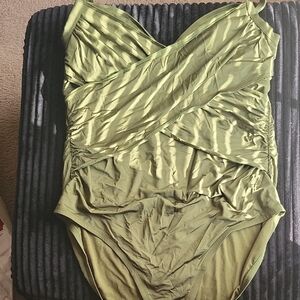 Old Navy Olive Green One Piece Swimsuit